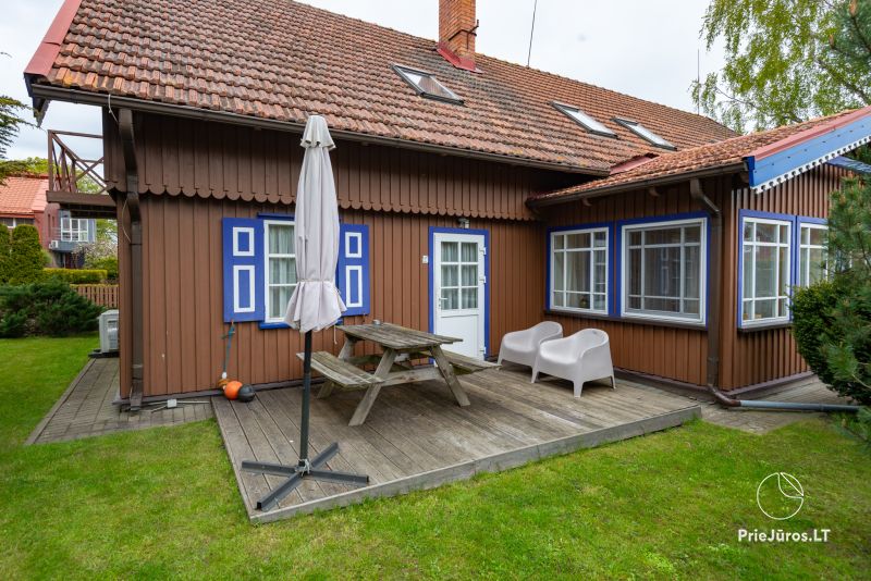 Apartamentai Nidoje 6-8 asmenims su sauna, privačiu kiemeliu prie Jachtklubo