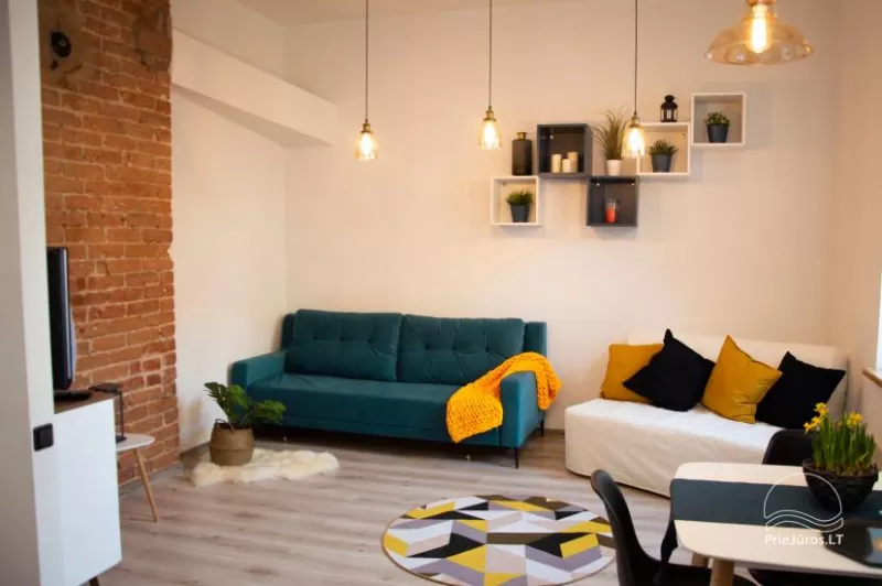 Studio tipo apartamentų ir dviejų kambarių buto nuoma Liepojoje