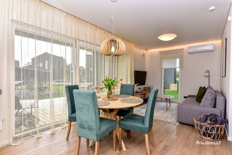 Visiškai nauji apartamentai Genys su privačiu kiemu ir didele terasa